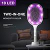 Factory Price 2 in 1 LED Mosquito Killer Lamp Handheld Fly Swatter Home Outdoor Rechargeable Electric USB Bug Zapper Racket