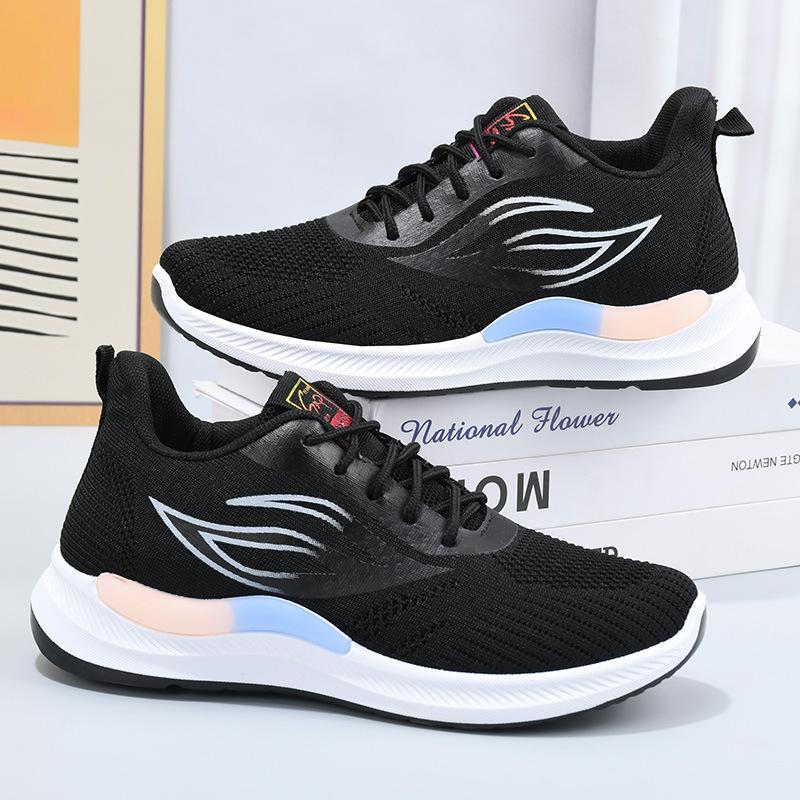 [B03] New women's shoes women's flying woven shoes breathable mesh shoes sports shoes casual shoes student shoes trendy shoes cloth shoes
