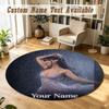 Round Rug Custom NameAyliva Pattern Non Slip Carpet Home Floor Decor
