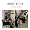 Lightweight Cotton Linen Square Scarf Women Fashion Floral Print Travel Shawl Neck Wrap