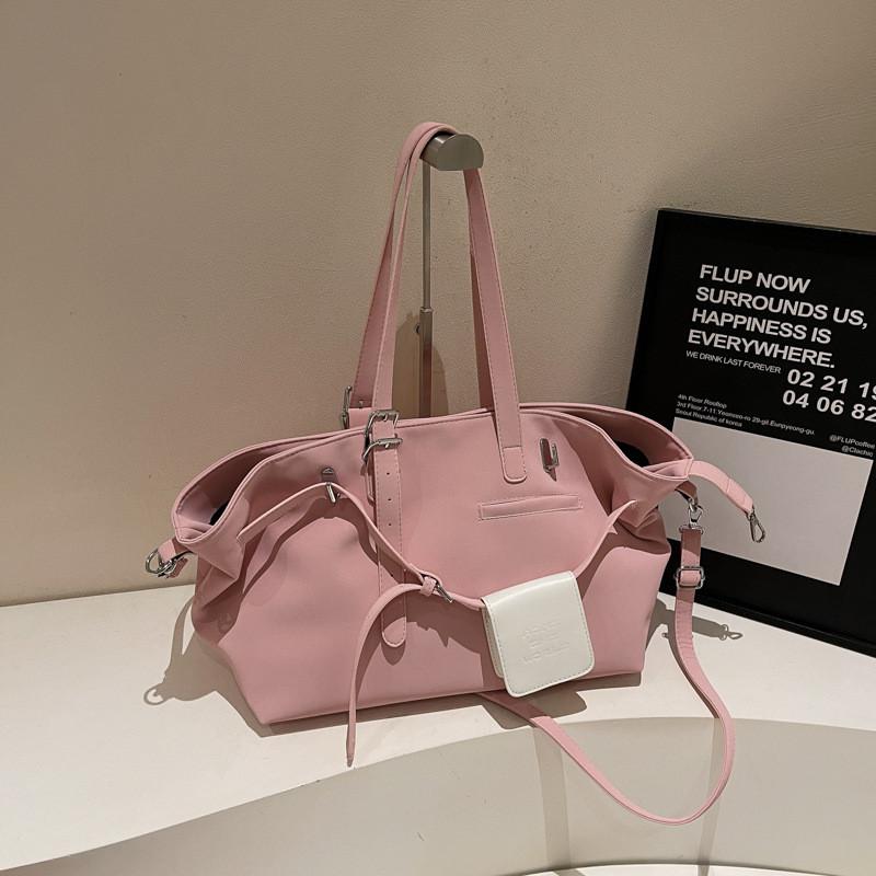 IELGY Suede Tote Bag Fashion Retro Large Capacity One-Shoulder Handbag