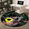 1pc Dragon Ball Z Goku Black Hair Round Carpet - Cartoon Design Chair Mat for Office Home Decor, Festival Gift, All Seasons, Offices, Living Rooms