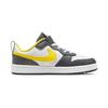 Nike Court Borough Low 2 SE PS Bianco Grigio Ferro Giallo Fluo Sneakers Bambino Nero DO6689-100