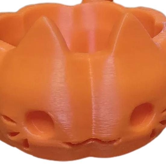 Pumpkin Cat Candy Bowl 3D Printed Snack Serving Container Autumn Thanksgiving Day Harvest Halloween