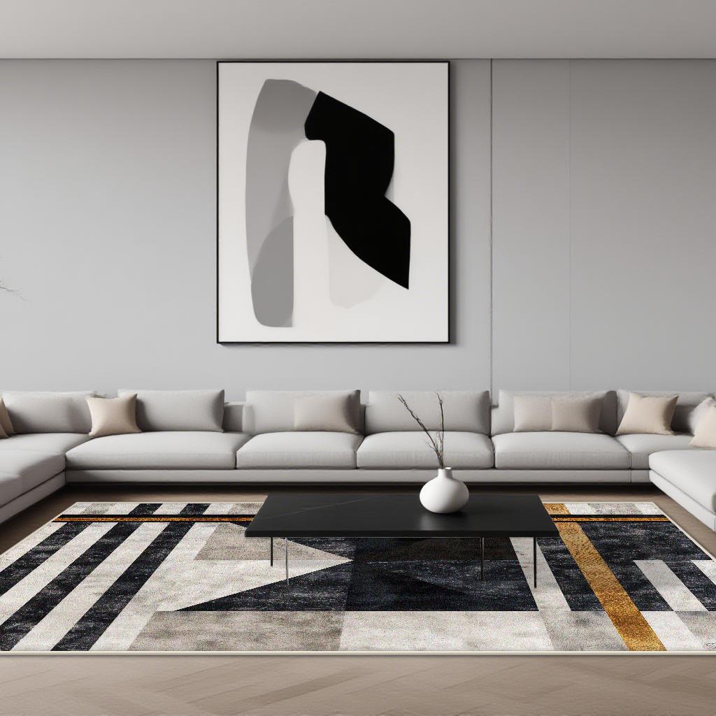 Modern Geometric Carpets for Living Room Bedroom Light Luxury Decoration Carpet Cloakroom Balcony Floor Mats Home Sofa Area Rugs