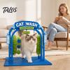 Arche à gratter pour chat, Station de lavage et de toilettage, Auto-toiletteur, Conception de jouet interactif pour voiture, Brosses douces à frotter, Grattoir masseur pour station de chats d'intérieur