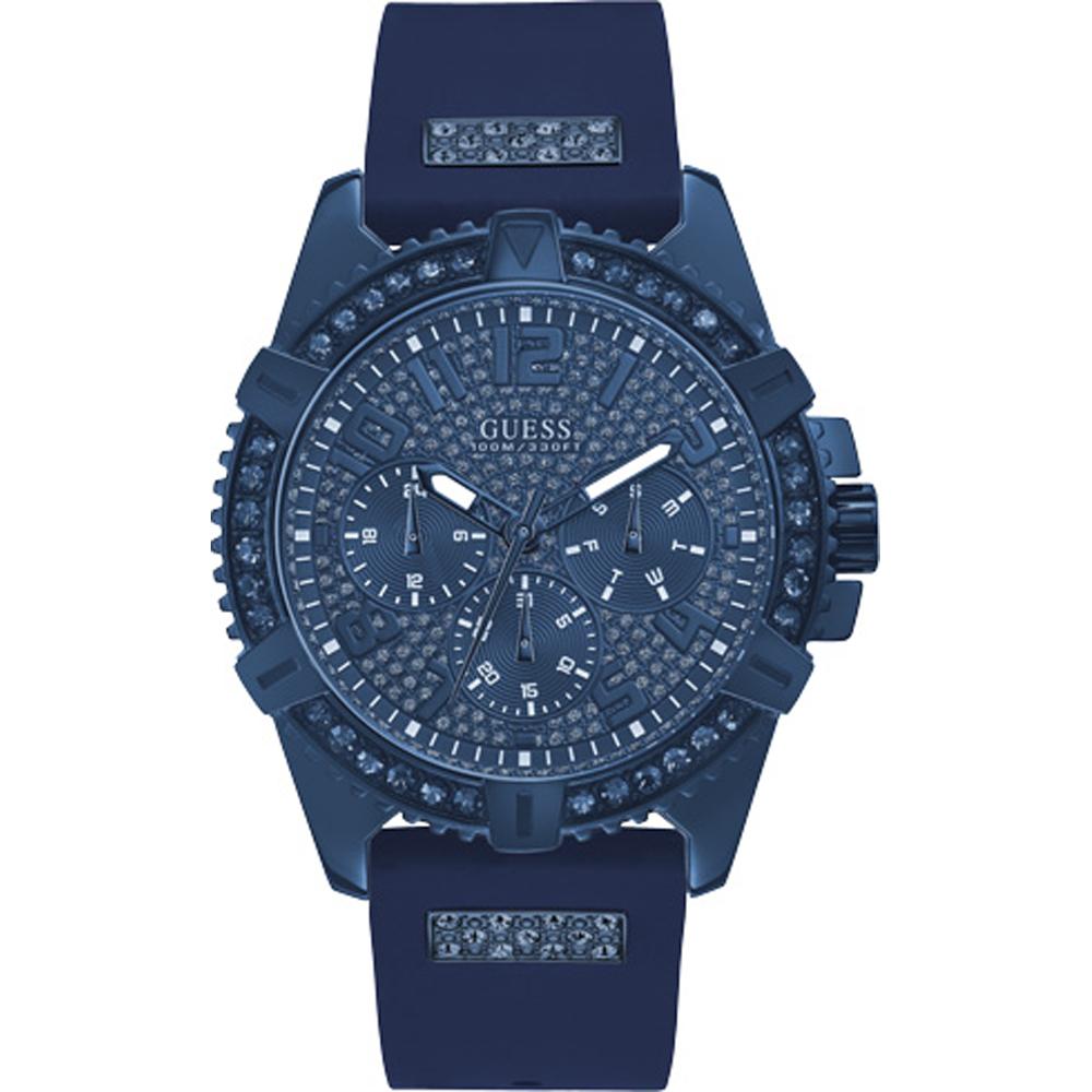 GUESS Frontier Blue Stainless Steel / Silicone Men s Quartz Watch W1132G4 синий