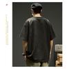 Kurzärmeliges Herren-T-Shirt aus Wildleder für Frühling und Sommer, Herrenbekleidung, trendiges japanisches Rundhals-All-Match-T-Shirt-Oberteil