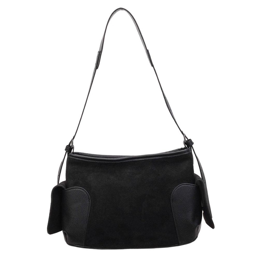 New Spring Summer Shoulder Bag Casual Style Women Tote Bag Minimalist Design Armpit Bags Fashi Versatile Daily Handbag чёрный
