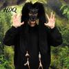 Měkká plyšová maska pro Comic Con Maska vikingské vlčí lebky Dlouhý kožíšek s třásněmi na uších Pokrývka hlavy Cosplay Tematická párty Kostým Pokrývka hlavy Párty Halloween Vlkodlak