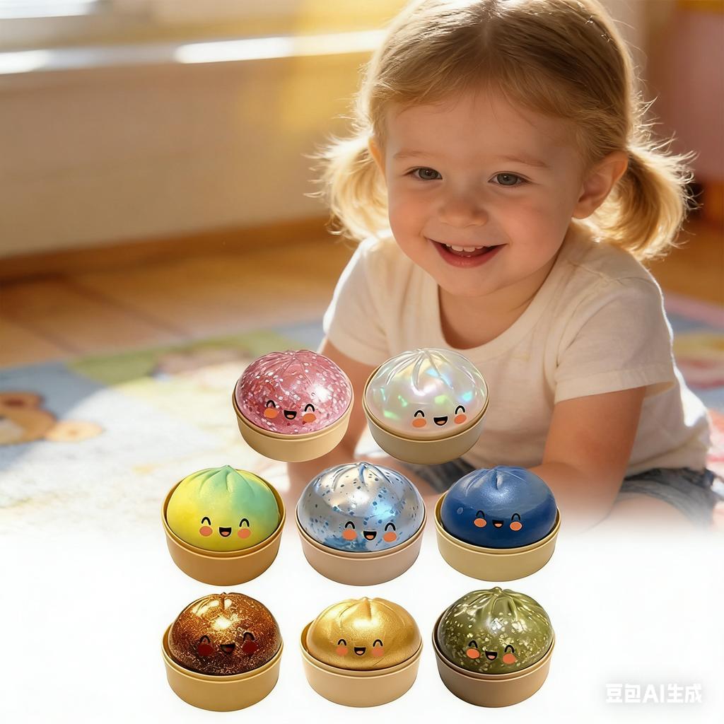 1Pcs Colors Are Randomsimulation Flash Dumpling Pressure Ball Slow Rebound Soft Pinch Decompression Baozi  Modeling Stress Relie