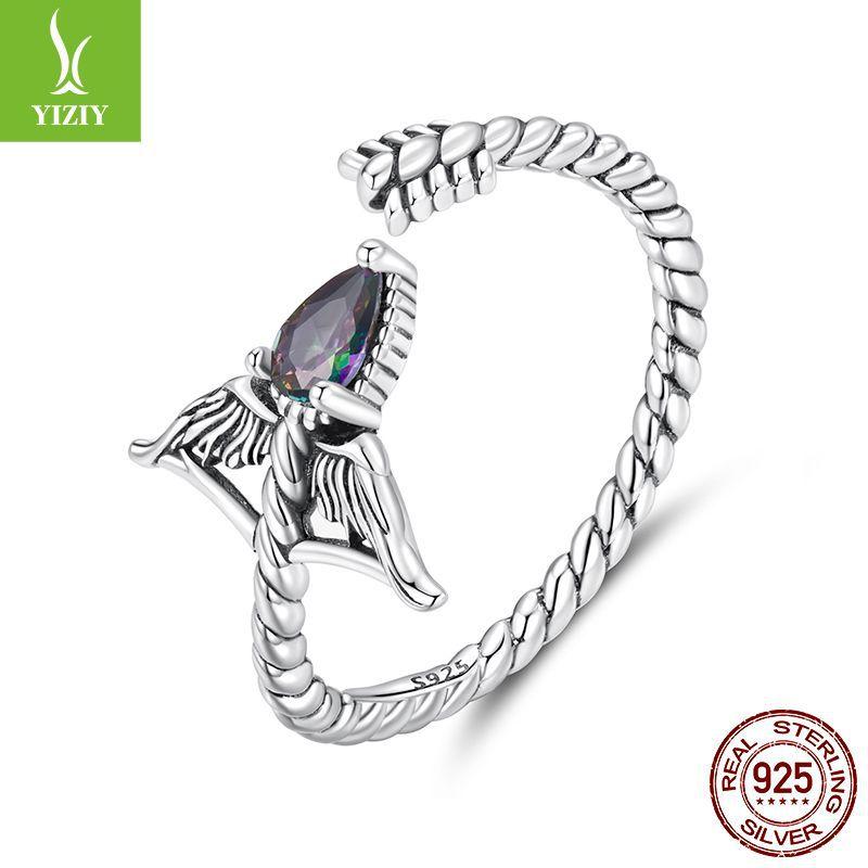 Personalized Retro Constellation Open Ring For Men And Women S925 Sterling Silver Charm Constellation Ring Jewelry
