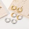 Minimalist Exqusite Geometric Circle Gold Plated Earrings Stainless Steel Earrings For Women Daily Wearing Party Gifts