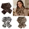 Comfortable and Stylish Leopard Pattern Neck Warmer Soft Faux Furs Winter Scarf for Keeping Warm In Chilly Weather