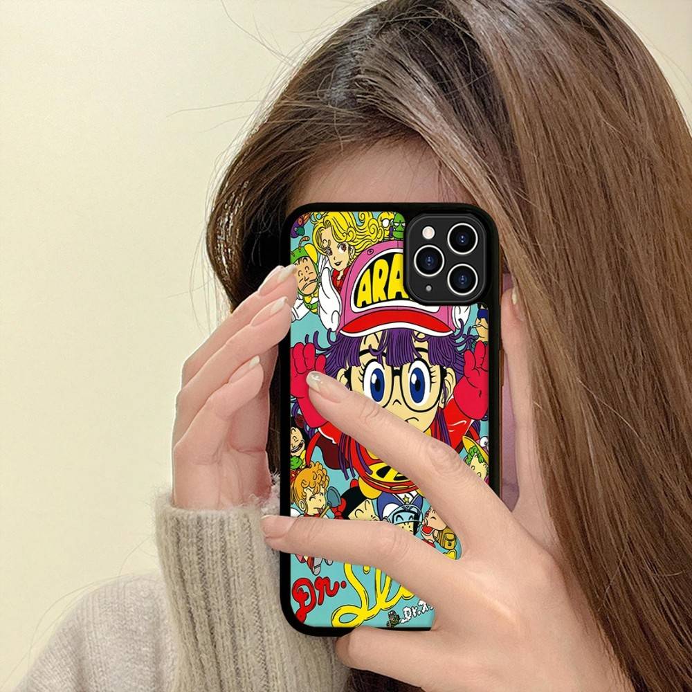 Cartoon Dr Slump Arale Phone Case For Iphone 11 12 13 14 15 Pro Max 17 16 Plus Hard PC+TPU Back Cover