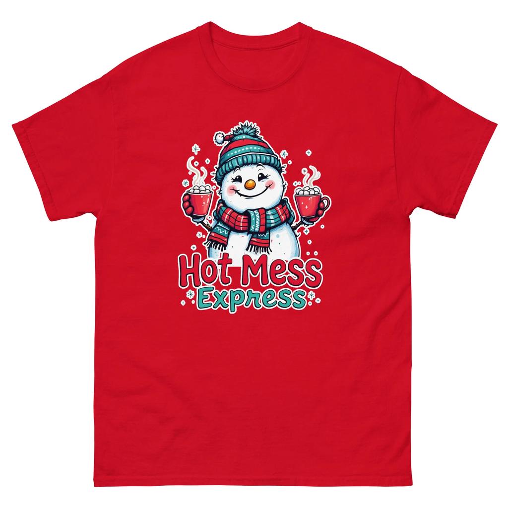 T-Shirt Divertente Natale Xmas Hot Mess Express