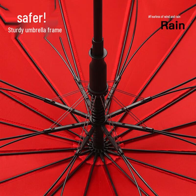 Vyriškas itin didelis 16 skėčių lietsargis, dvigubo sluoksnio, tiesus, verslo