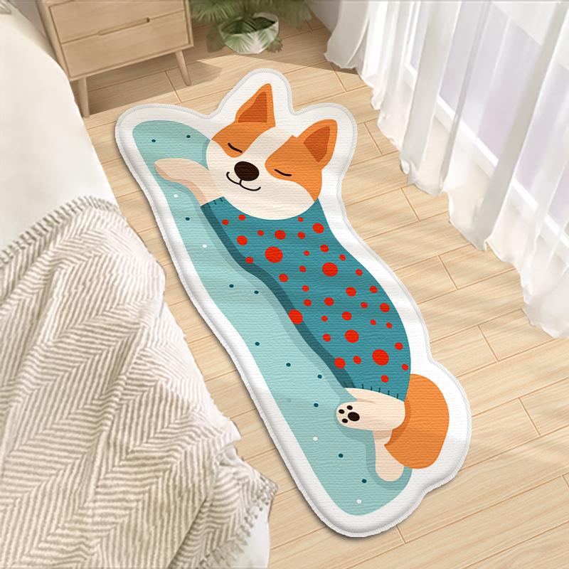 

Кашемировый коврик с рисунком из мультфильма, длинный, милый детский коврик для пола, шерстяное одеяло для спальни, одеяло для кровати 40 * 120CM crystal velvet