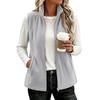 Women's Casual Loose Fit Sleeveless Vest with Stand Collar for Everyday Wear