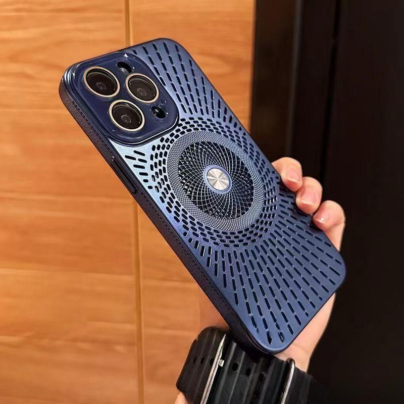 

Магнитный чехол с полым теплоотводом и датчиком льда, подходящий для чехла для мобильного телефона iPhone 16 Apple 14, полностью закрывающий противоударный защитный чехол iPhone 12