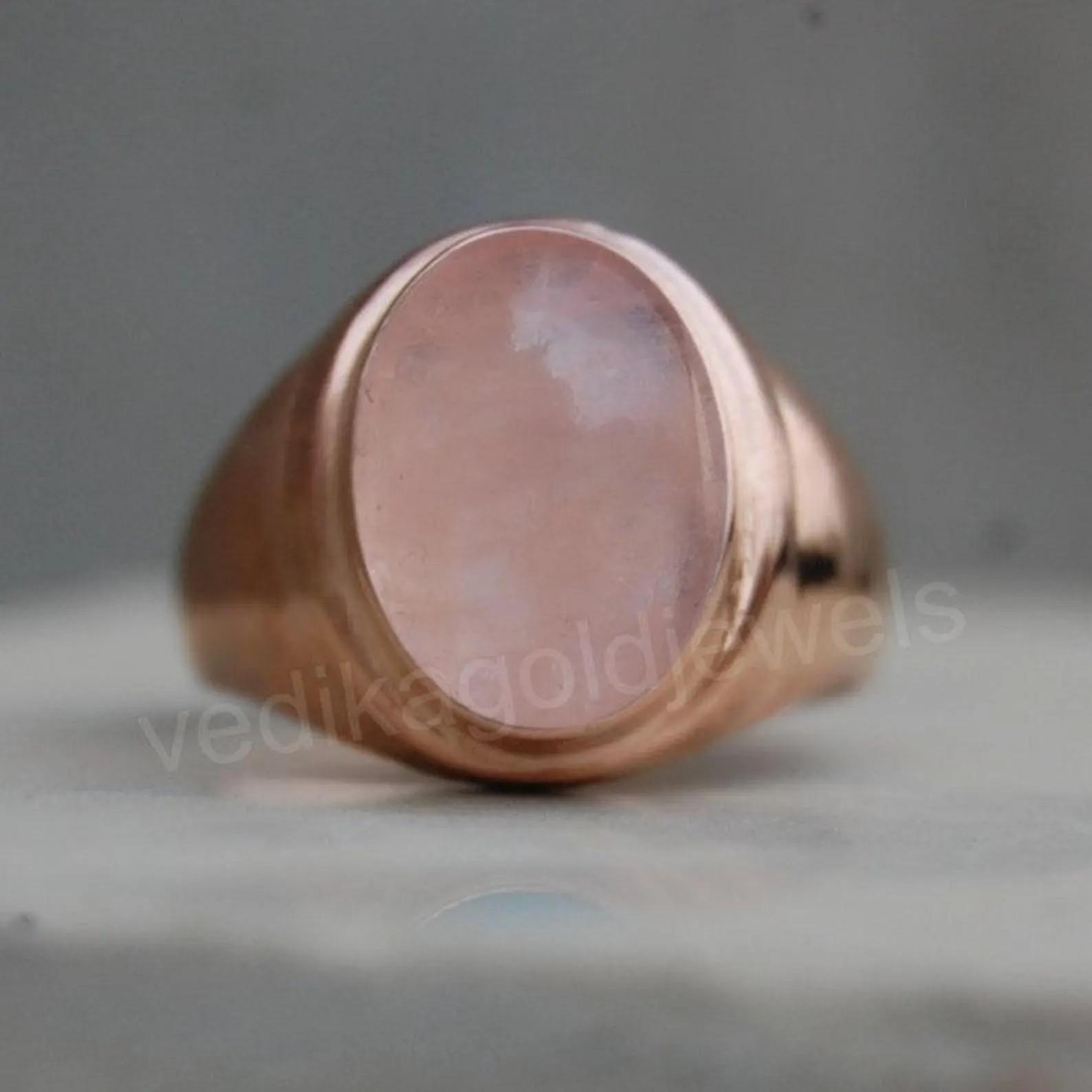 

Персиково-рожевий морганіт кварц 925 проби стерлінгове срібло з покриттям рожевим золотом каблучка ювелірні вироби 10 Яскраво-рожевий