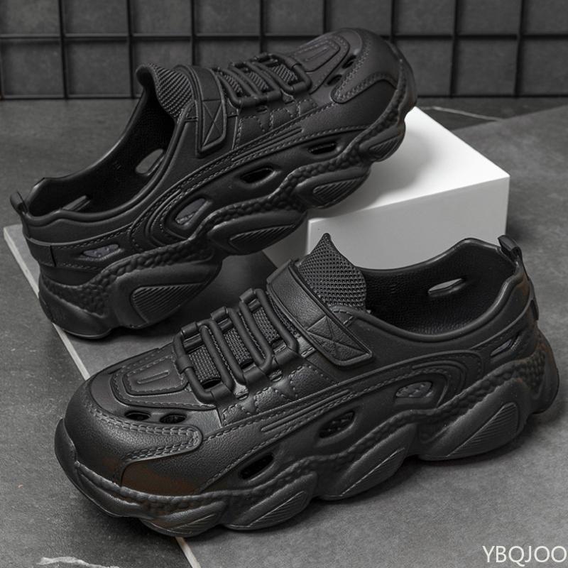 Fashion New Men Thick soled shoes Non Slip Trendy Sandals Wear-resistant Fashion One-piece Molded Couple Style Hole Shoes Wholesale 2025