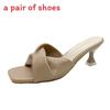 Summer Slipon High Heels With Pu Upper For Casual Womens Footwear