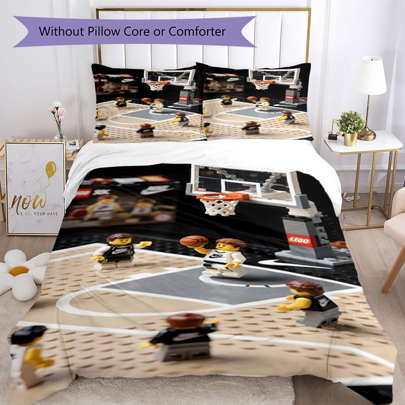 Lego Bricks Quilt Cover Set Perfect For Dormitory Machine Washable Perfect Gift For Friends Family