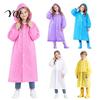 Reusable EVA Rain Gear for Hiking Thick Raincoat Adults Kids, Long Full Body Poncho with Adjustable Rainy Weather Hood, Heavy Duty Outdoor Camping