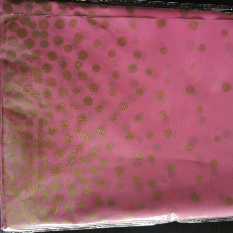 

Disposable Pink Gold Polka Dot Party Tablecloth