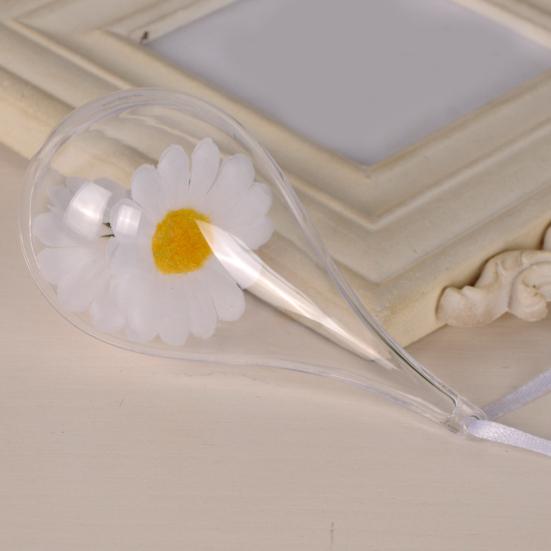 5Pcs Christmas Balls with Hole Transparent Shatterproof Drop-Shaped Fillable Clear Decorative Balls Hanging Decorations