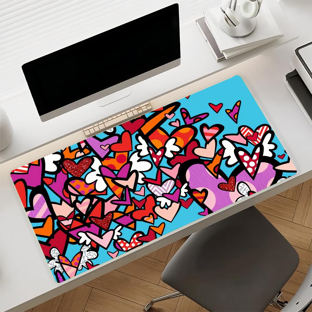 Art R-Romero B-Britto-S Mouse Pad Non-slip Rubber Gamer Balance Computer Mat Decoracion Deskmat Laptop Office Large