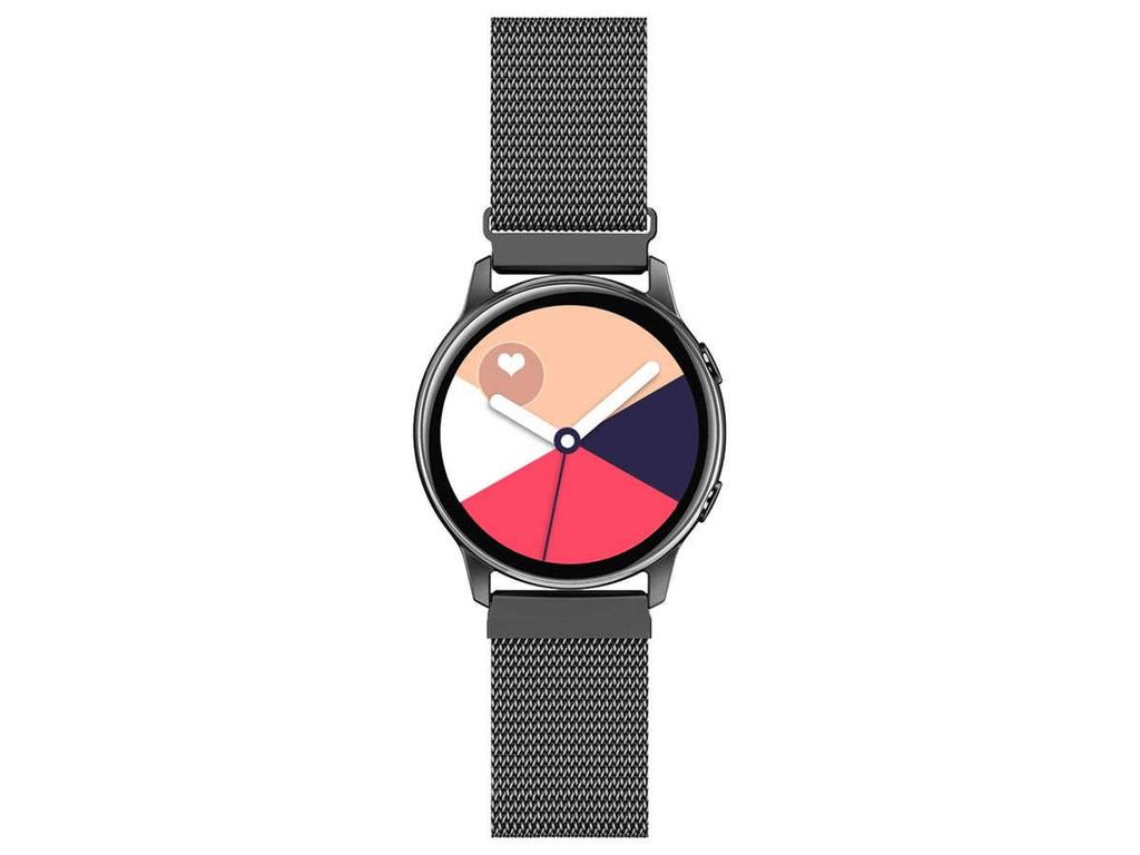 Bransoleta Milanese Pasek Alogy Stal Nierdzewna Do Smartwatcha 22Mm Czarna