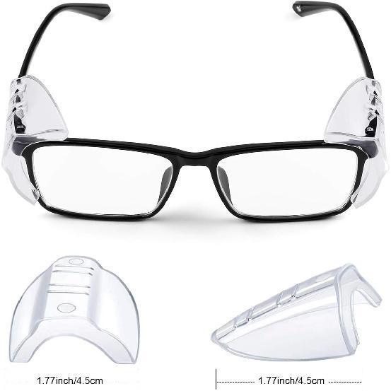 MELASA 30 Pairs Safety Glasses Side Shields For Prescription glasses, Eye Protection Glasses Shields, Fits S to L Eyeglasses