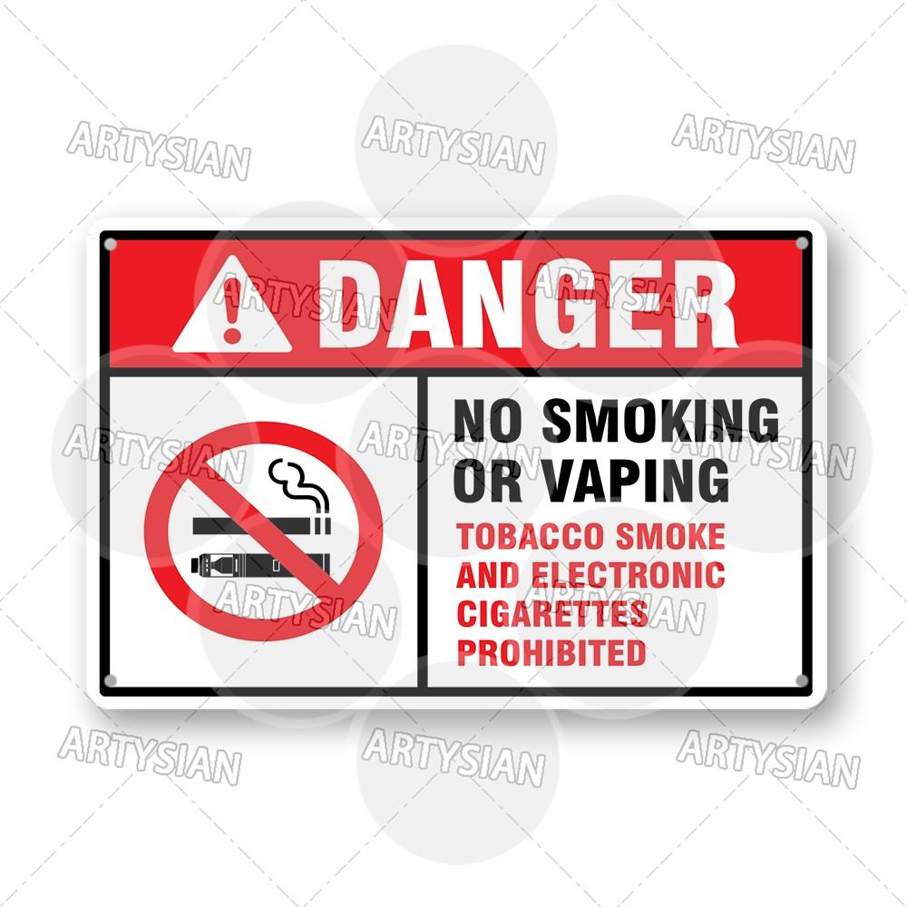 No Smoking Metal Sign Smoke Free Prohibition Warning Sign No Vaping Smokefree Plaque