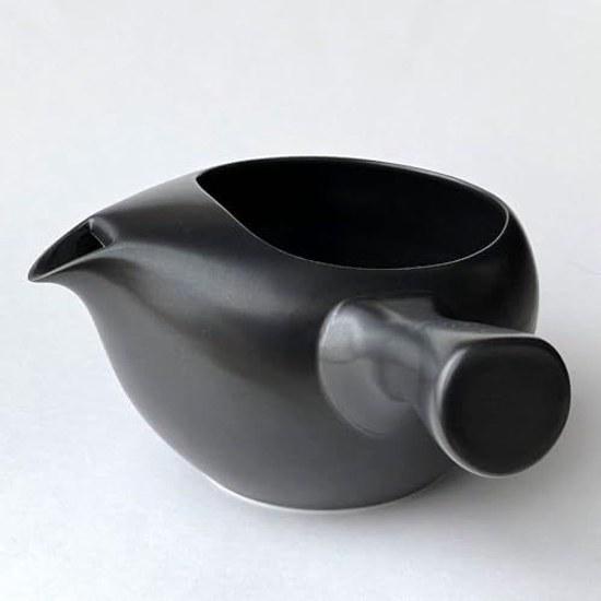 Fukei Dot Com Tokoname Ware Lidless Large Teapot Charmile Green Tea Black Cold Made Japan (Black 660ml)
