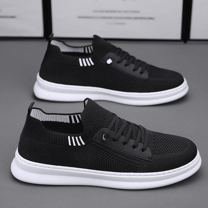 Summer Breathable Fly-woven Mesh Sneakers Casual Board Shoes Soft-soled Student Running Shoes