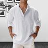 Anti Pilling Shirt Top V Neck Classic Men Summer Loose Shirt