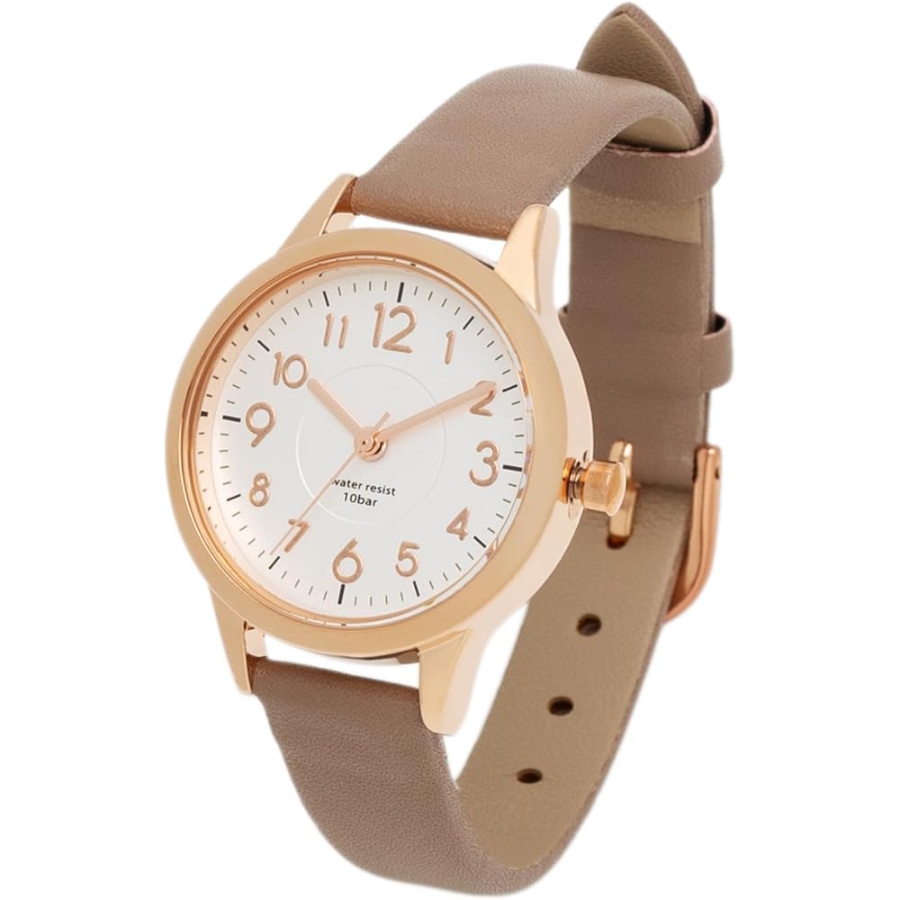Fieldwork Women s Analog Watch Pink Gray Leather Strap Waterproof 10 ATM WP Jubia ST257Z-6