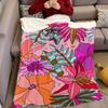 Blossom Fantasy Flannel Blanket Warm Soft Halloween Christmas Couch Warm Cozy Decorative Decor Gift for All Season