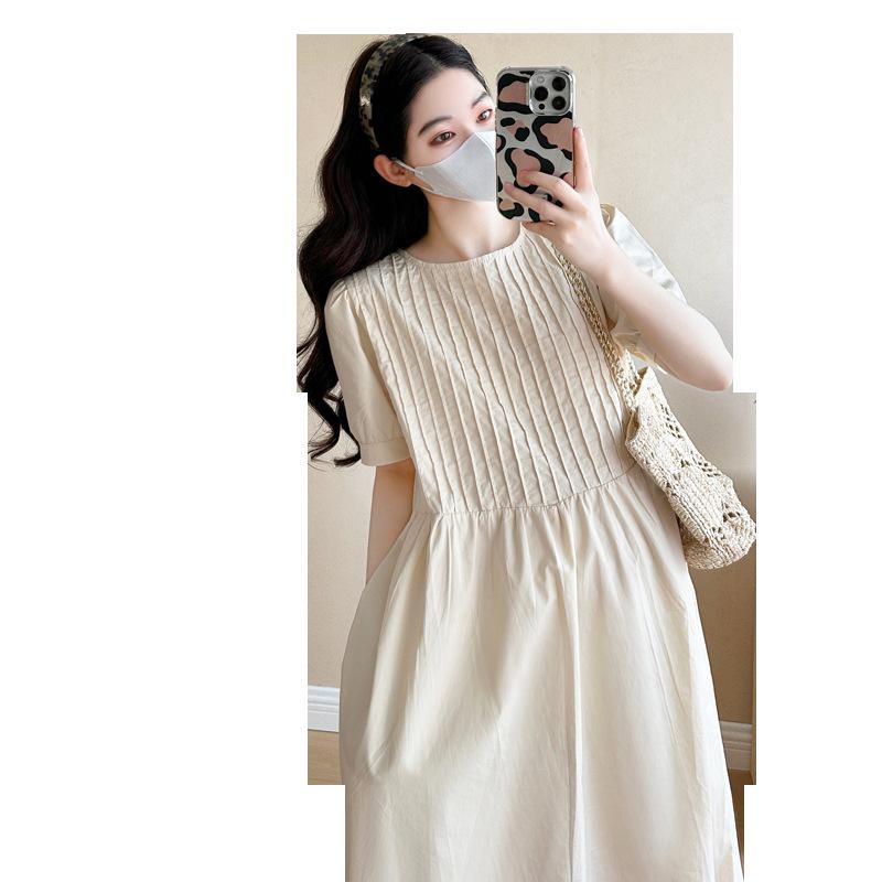2026 Summer Korean Style Maternity Dress: Chic, Loose, Simple Design in High-Grade Plus Size