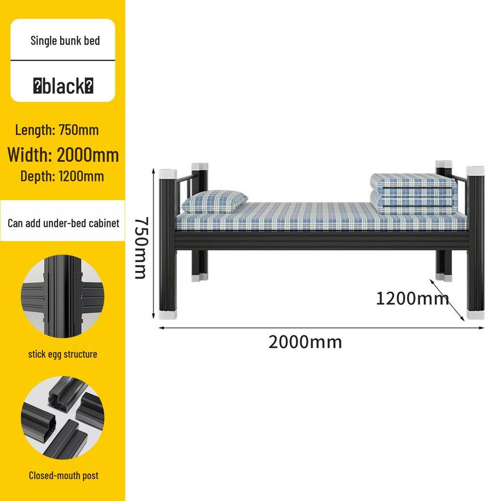 Double Layer Iron Art Bunk Bed for Dorms and Apartments