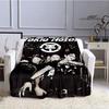 Coperta stampata retrò della band Tokio Hotel, coperta calda in flanella morbida e confortevole, biancheria da letto per casa, viaggio, regalo di compleanno