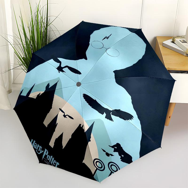

1pc Harry Potter Philosopher s Stone Umbrella with Plastic Handle,Cartoon Pattern,Suitable for All Seasons Multi-functional Umbrella533