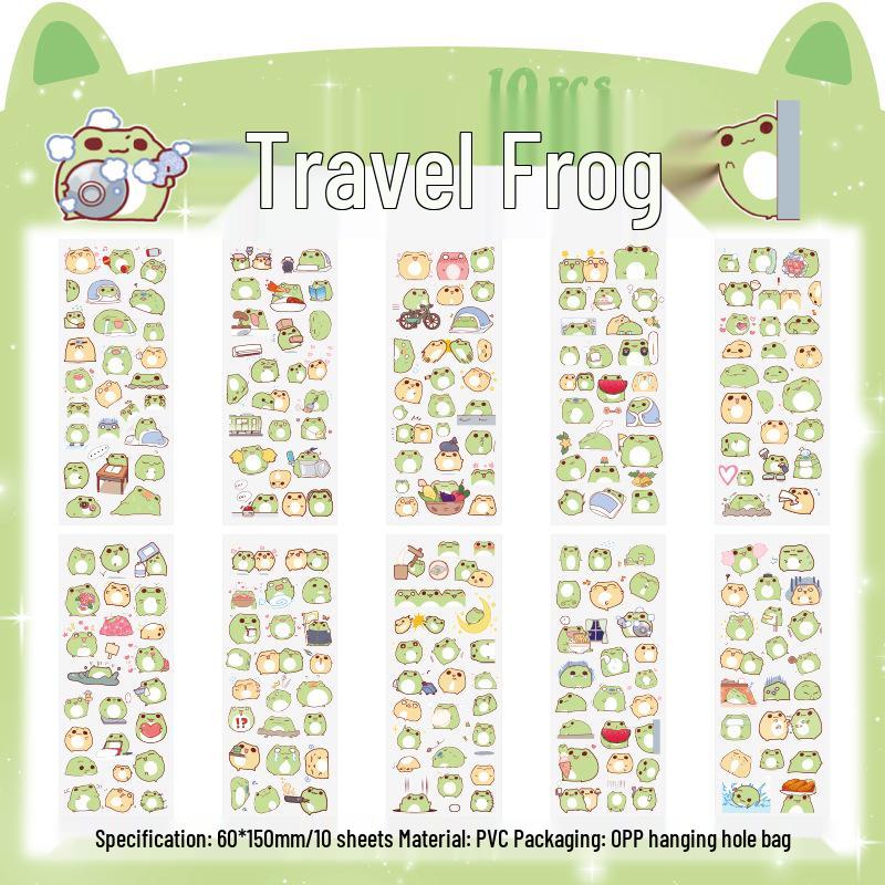 Pet Planet Cute Cartoon Children's Waterproof Notebook Stickers Set