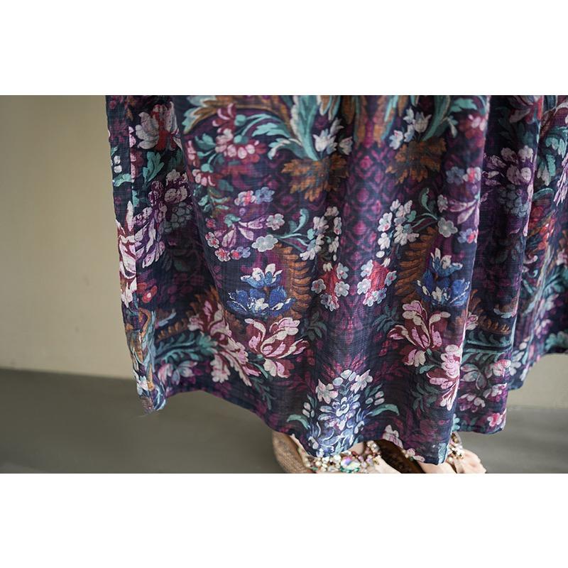DIMANAF New 2026 Summer Beach Women Plus Size Lady Long Dress Loose Oversize Maxi Floral Print Cotton Vintage