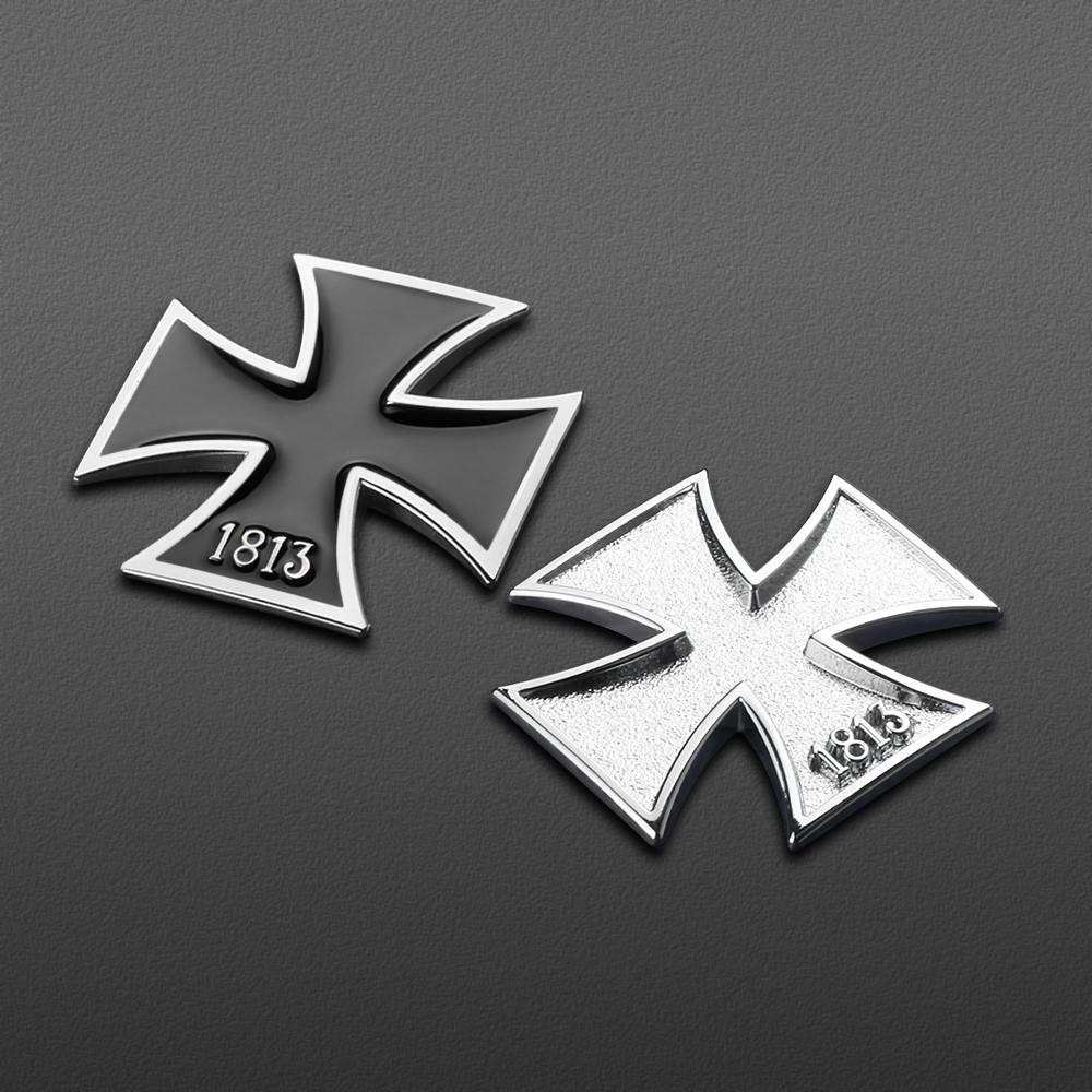 Car Styling 1813 Cross Badge Decoration Metal Sticker for Chevrolet Lada Cadillac Renault Toyota Suzuki Nissan Volvo Ford Jaguar R4