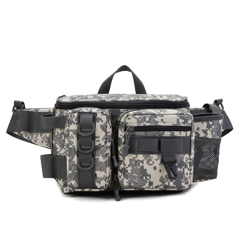 Multi-Compartment Fishing Waist Pack With Waterproof Design Lure Rod Storage Tackle Organization Nylon Outdoor Gear