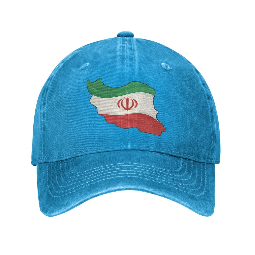 Summer Iranian Identity  Flag Wrapped Map Baseball Cap Sun  Wholesale Washed Trucker Hat Female Male Street Style Baseball Caps