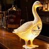 Creative Goose Shape Night Light Socket Light Resin Bonfire Atmosphere Light Bedroom Bar Decoration Led Night Light